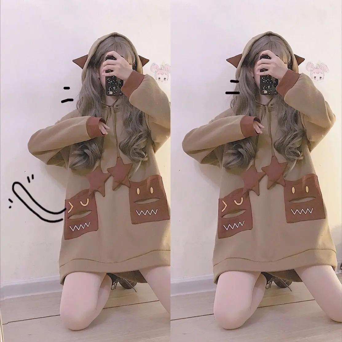 Qiu dong with velvet thickening Japanese lovely ears fleece female han edition little loose long coat in the ins cosplay women
Qiu dong with velvet thickening Japanese lovely ears fleece female han edition little loose long coat in the ins cosplay women