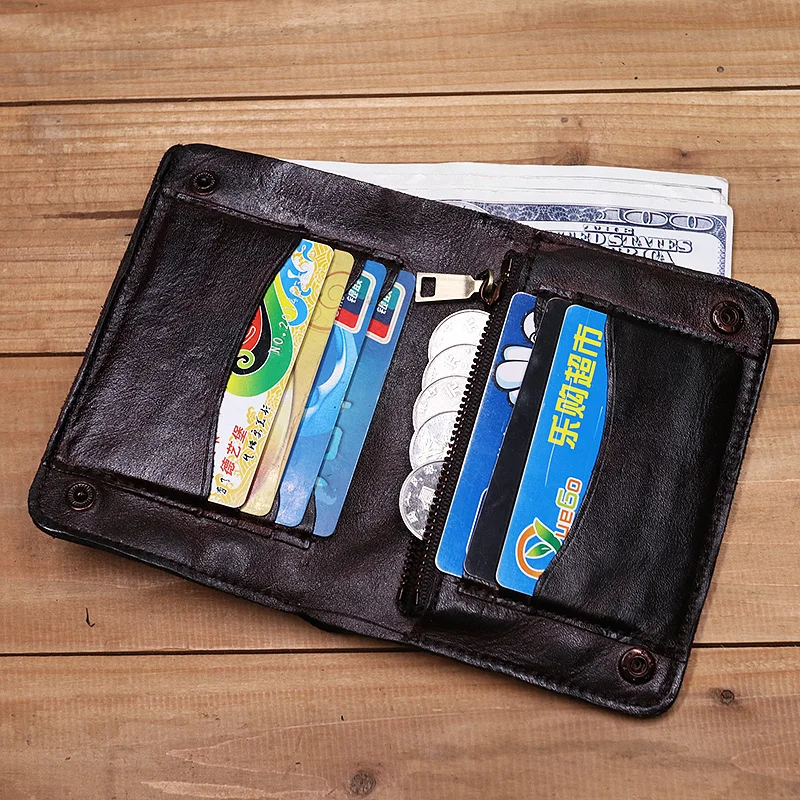 Retro First Layer Cowhide Handmade Wallet Niche Men and Women Leather Personality Wrinkle Wallet Short Coin Purse Money Clips
Retro First Layer Cowhide Handmade Wallet Niche Men and Women Leather Personality Wrinkle Wallet Short Coin Purse Money Clips