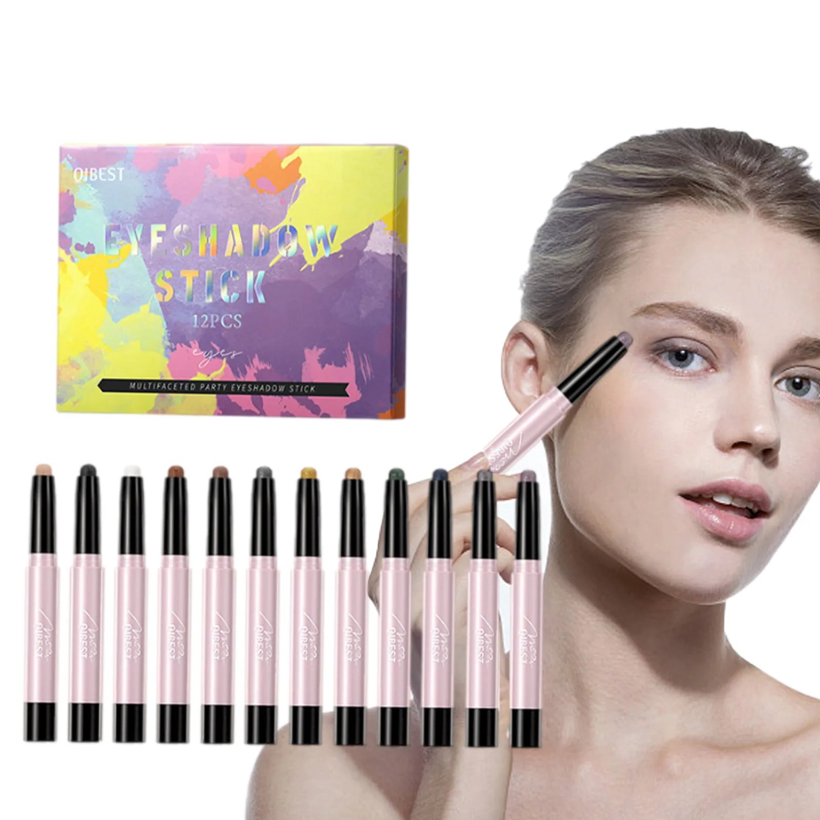12-PCS Eyeshadow Stick Kit Shimmer Glitter Highlighter Stick Crayon Set Long Lasting Highlighter Makeup Eye Shadow Pen Set
12-PCS Eyeshadow Stick Kit Shimmer Glitter Highlighter Stick Crayon Set Long Lasting Highlighter Makeup Eye Shadow Pen Set