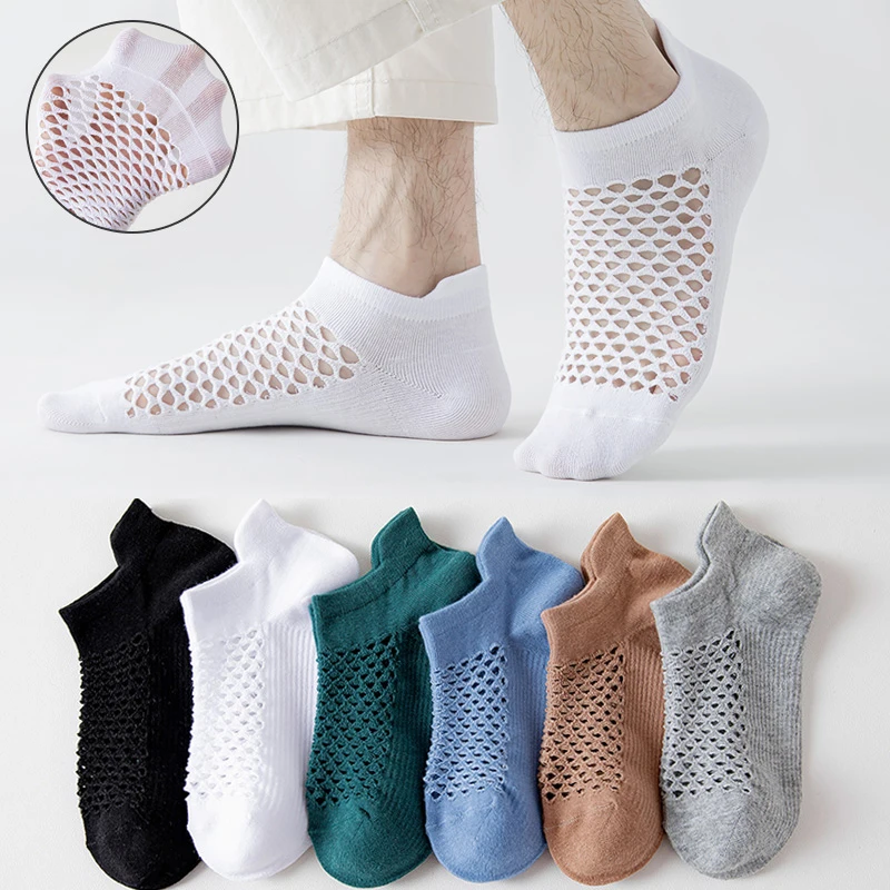 3 Pairs/lot Men's Solid Hollow Out Breathable Low-tube Socks Fashion Thin Sweat-absorbing Deodorant Hole Male Mesh Boat Sock
3 Pairs/lot Men's Solid Hollow Out Breathable Low-tube Socks Fashion Thin Sweat-absorbing Deodorant Hole Male Mesh Boat Sock