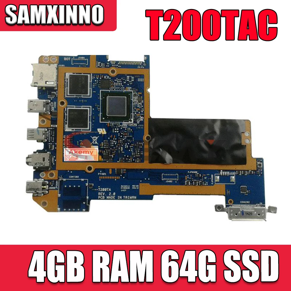 Материнская плата Akemy T200TAC для планшетного ПК, основная плата 4G /Z3795 ЦПУ 64 Гб SSD для Asus T200TAC T200TA T200T, 90NB06I0-R00040
Материнская плата Akemy T200TAC для планшетного ПК, основная плата 4G /Z3795 ЦПУ 64 Гб SSD для Asus T200TAC T200TA T200T, 90NB06I0-R00040