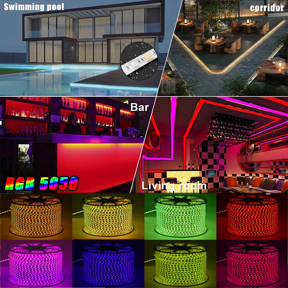 20-100 M led light with 220v outdoor waterproof RGB 5050 for outdoor eaves tree courtyard swimming pool party decoration
20-100 M led light with 220v outdoor waterproof RGB 5050 for outdoor eaves tree courtyard swimming pool party decoration