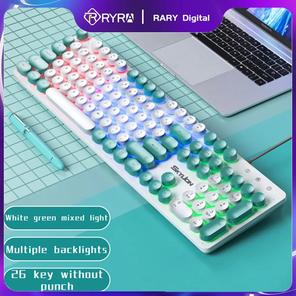 Проводная Механическая игровая клавиатура RYRA H300 с RGB-подсветкой в стиле панк, водонепроницаемая игровая проводная клавиатура с 104 клавишами для компьютера, ПК, ноутбука
Проводная Механическая игровая клавиатура RYRA H300 с RGB-подсветкой в стиле панк, водонепроницаемая игровая проводная клавиатура с 104 клавишами для компьютера, ПК, ноутбука