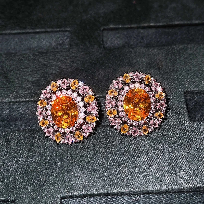 925 Silvery Oval Stud Earrings Inlay Yellow White AAA Cubic Zirconia Korean Style Women Wedding Engagement Banquer Party Jewelry
925 Silvery Oval Stud Earrings Inlay Yellow White AAA Cubic Zirconia Korean Style Women Wedding Engagement Banquer Party Jewelry