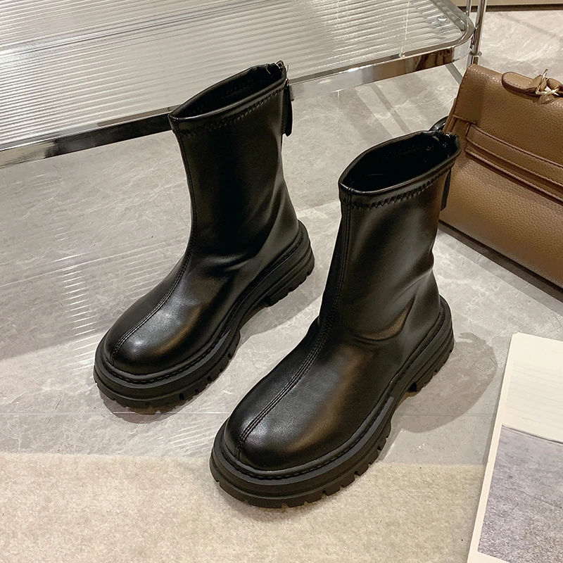 2022 New Arrive Platform Shoes Women Boots Round Toe Zipper Autumn Winter Fashion Ankle Female Botines De Mujer Sexy
2022 New Arrive Platform Shoes Women Boots Round Toe Zipper Autumn Winter Fashion Ankle Female Botines De Mujer Sexy