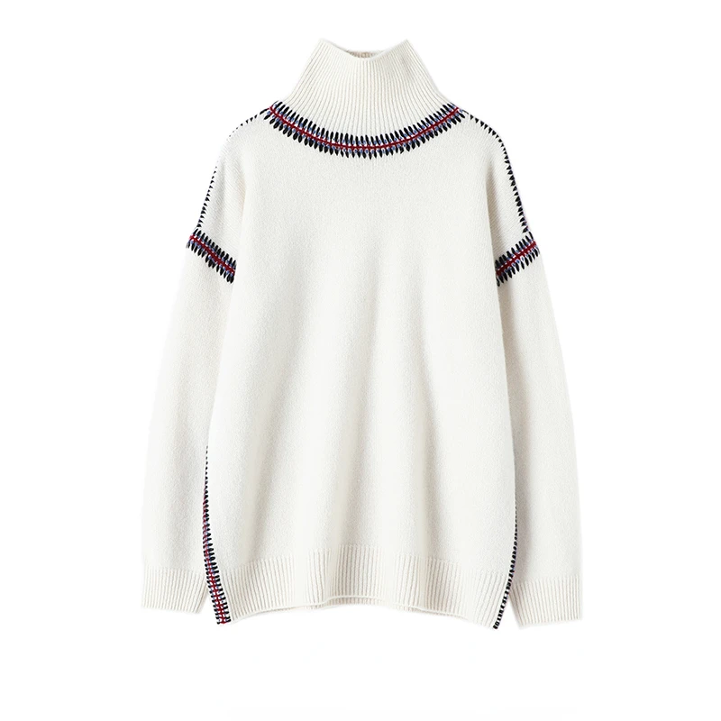 Turtleneck Indie Folk Pullover 100% Cashmere Winter Warm Sweater Women New 2022 Long Sleeve Top Loose-fitting
Turtleneck Indie Folk Pullover 100% Cashmere Winter Warm Sweater Women New 2022 Long Sleeve Top Loose-fitting
