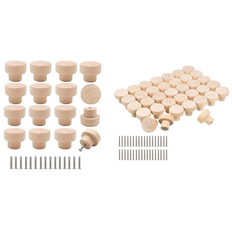 AT35 Wood Knobs Flat Top Round Cabinet Knobs 1.39 Inch (35Mm) Unfinished Wooden Furniture Drawer Knobs Pulls Handles
AT35 Wood Knobs Flat Top Round Cabinet Knobs 1.39 Inch (35Mm) Unfinished Wooden Furniture Drawer Knobs Pulls Handles