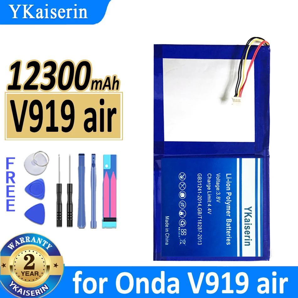 

12300mAh/12500mAh YKaiserin Battery For Onda V919 air CH OI105 OI109/3G Air OI102/4G Air OC101 tablet batteries