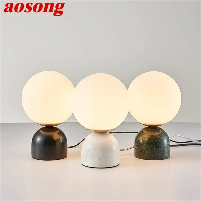 AOSONG Nordic Table Lamp LED Vintage Glass Creative Design Marble Desk Light Modern For Home Living Room Bedroom Bedside Decor
AOSONG Nordic Table Lamp LED Vintage Glass Creative Design Marble Desk Light Modern For Home Living Room Bedroom Bedside Decor