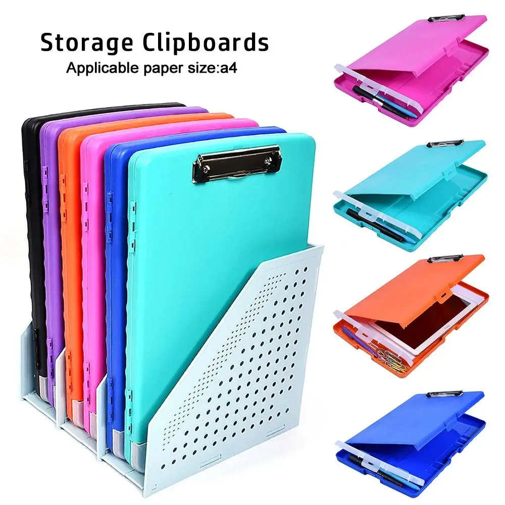 

A4 Storage Clipboards Large Capacity Multifunctional Folder Side Opening Writing Clipboard Plastic Pen Holder Hospital