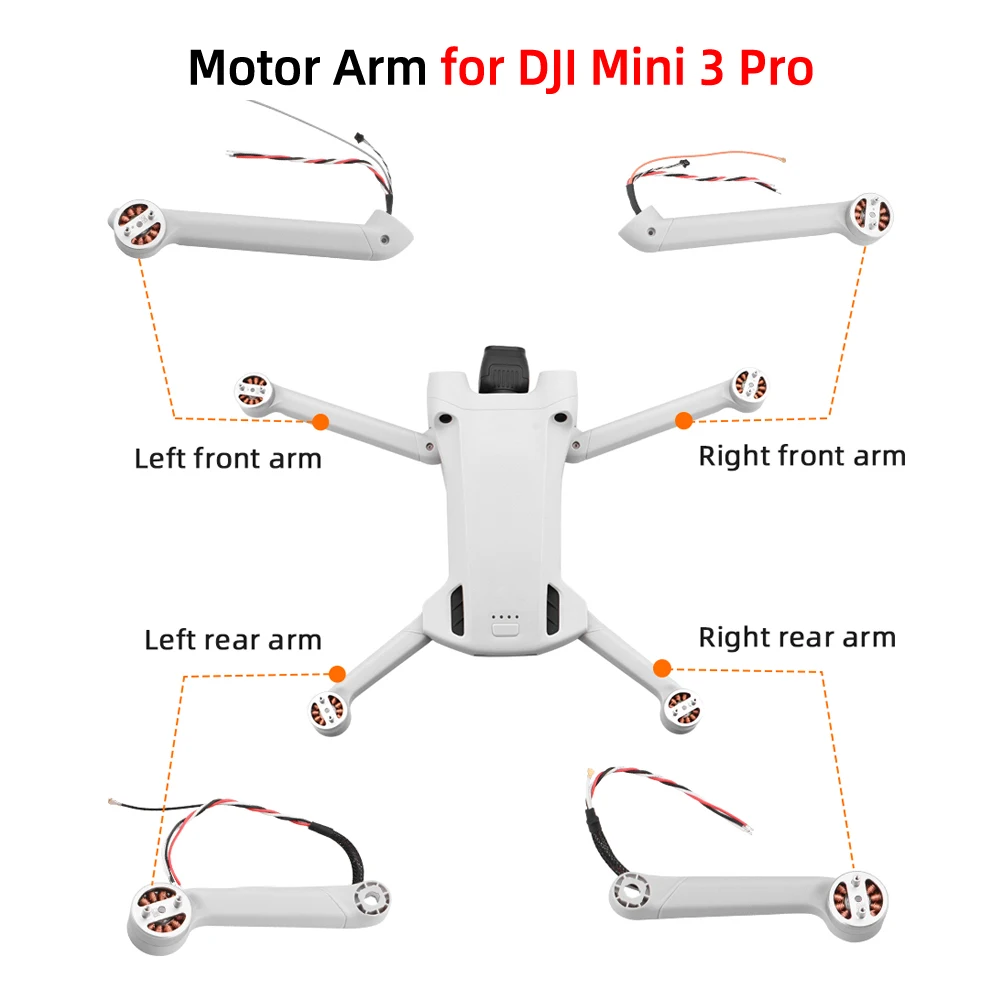 Motor Arm for DJI Mini 3 Pro Drone Left Right Front Rear Arm Replacement Repair Part Accessory
Motor Arm for DJI Mini 3 Pro Drone Left Right Front Rear Arm Replacement Repair Part Accessory