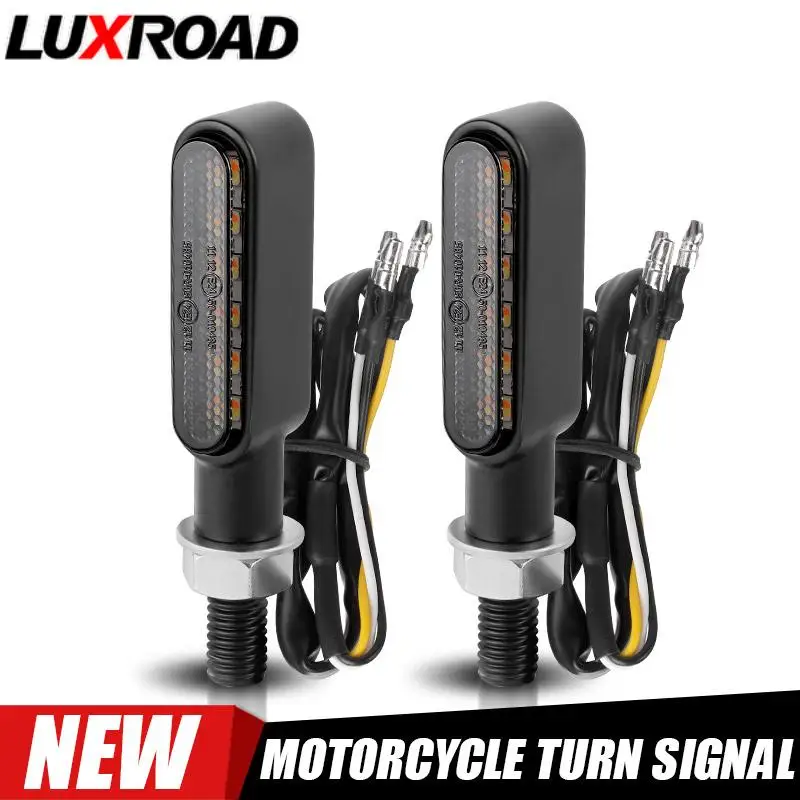 Motorcycle LED Turn Signal Lights Aluminium 12V 8mm White Flowing Amber For Most Dirt Bike Street Bike Dual Sport Applications
Motorcycle LED Turn Signal Lights Aluminium 12V 8mm White Flowing Amber For Most Dirt Bike Street Bike Dual Sport Applications