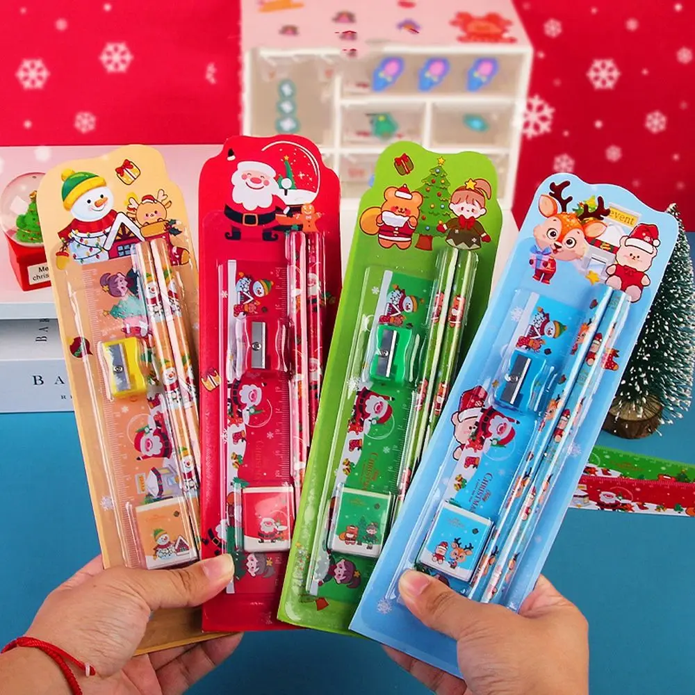 Eraser Wooden Standard Pencil Ruler Educational Christmas Stationery Set Gift Box Writing Tool Children's Stationery Gifts
Eraser Wooden Standard Pencil Ruler Educational Christmas Stationery Set Gift Box Writing Tool Children's Stationery Gifts