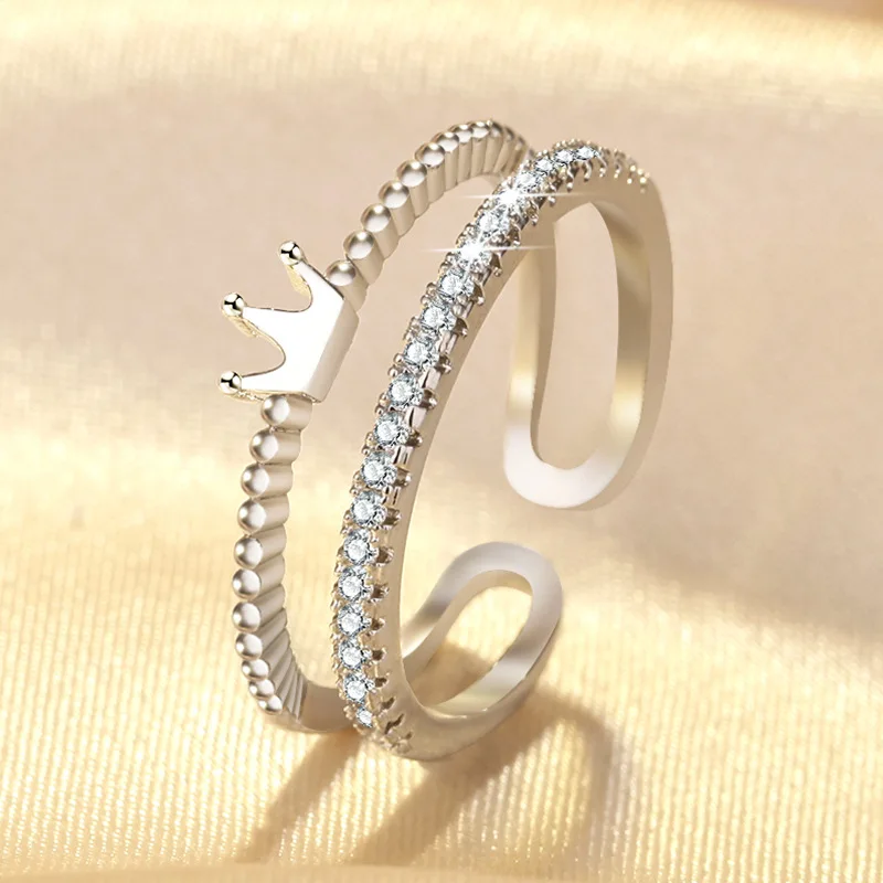 Romantic Princess Women Jewelry Rings Korean Fashion Adjustable Crown Anillos for Valentine's Day Gift Christmas Accessories
Romantic Princess Women Jewelry Rings Korean Fashion Adjustable Crown Anillos for Valentine's Day Gift Christmas Accessories