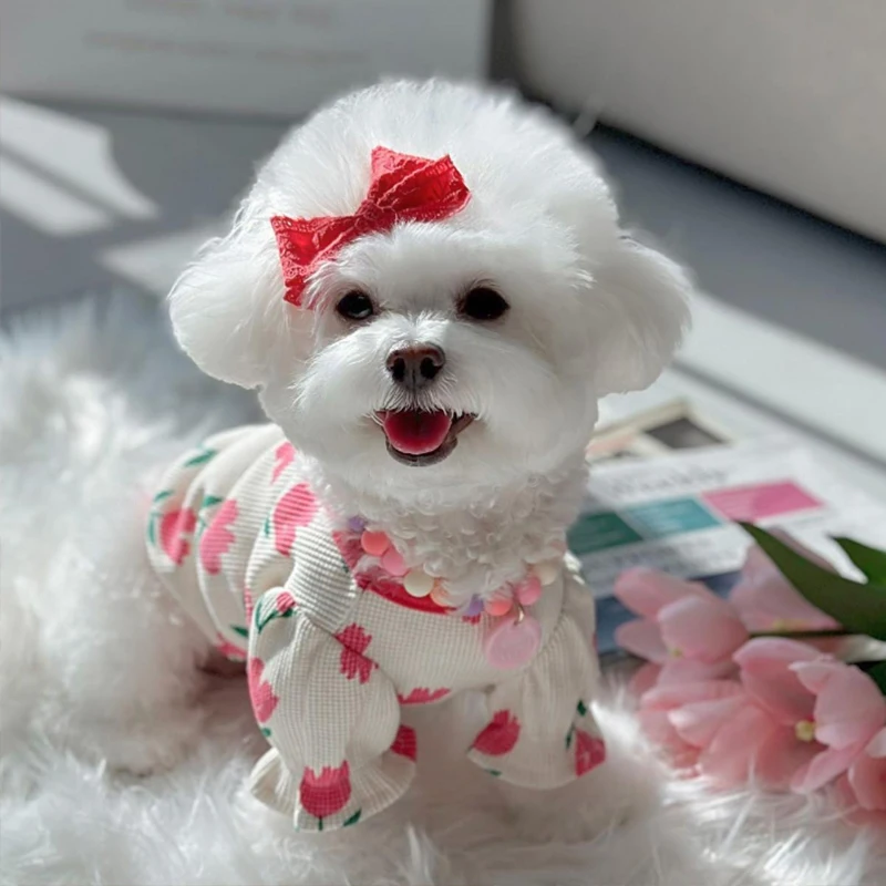 Pet Summer Than Pink Style T-shirt Pullover Waffle Puppy Pretty Clothes Dog Bear Flower Teddy Tulip Vest Clothes Thin
Pet Summer Than Pink Style T-shirt Pullover Waffle Puppy Pretty Clothes Dog Bear Flower Teddy Tulip Vest Clothes Thin