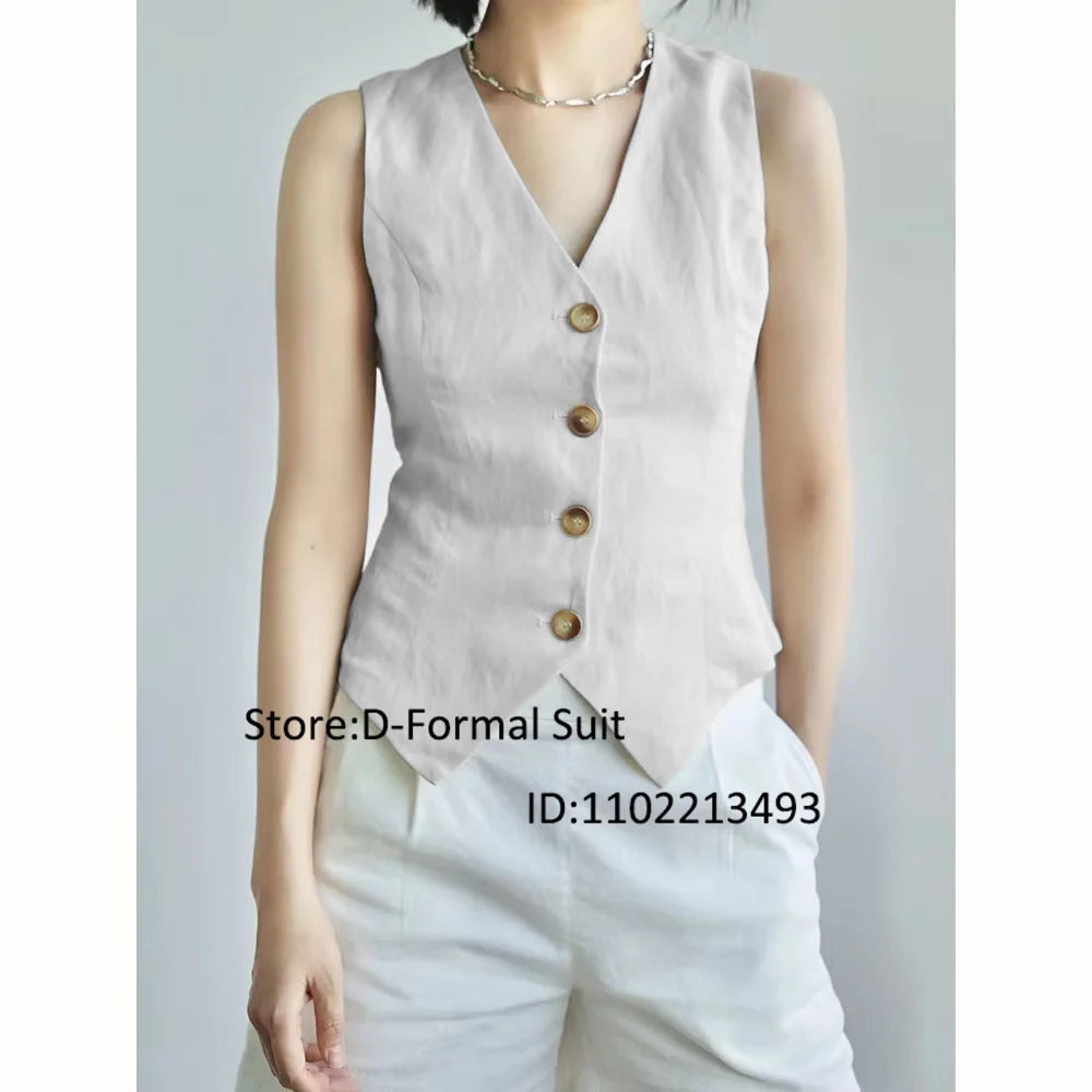 Linen Vest New V-neck Single Breasted Slim Fit Sleeveless Jacket Eam Winter Traf 2023 Women Wesay Jesi Official Store Zevity 
Linen Vest New V-neck Single Breasted Slim Fit Sleeveless Jacket Eam Winter Traf 2023 Women Wesay Jesi Official Store Zevity
