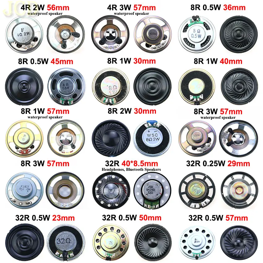 1PCS 0.2W 0.5W 1W 2W 4R 8R 32R 8 Ohm Ultra-thin Horn Speaker Diameter 23mm 29mm 30mm 36mm 40mm 45mm 50mm 56mm 57mm Loudspeaker
1PCS 0.2W 0.5W 1W 2W 4R 8R 32R 8 Ohm Ultra-thin Horn Speaker Diameter 23mm 29mm 30mm 36mm 40mm 45mm 50mm 56mm 57mm Loudspeaker
