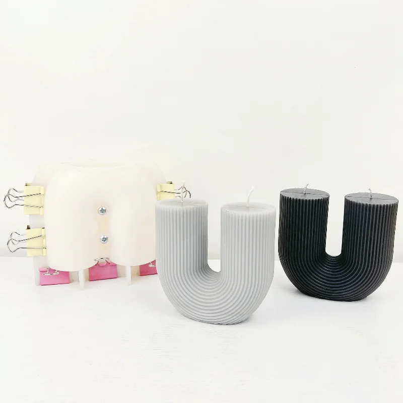 Fine tooth U-shaped Double Head Silicon Candle Mold Geometric Handmade Candle Making DIY Tool Soap Mold Gift Craft Home Supplies
Fine tooth U-shaped Double Head Silicon Candle Mold Geometric Handmade Candle Making DIY Tool Soap Mold Gift Craft Home Supplies