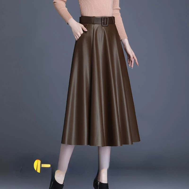 Woman Black Real Leather Skirt Female 2022 New Midi Length High Waist Bodycon Skirts Office Ladies A-line Pleated Skirt G157
Woman Black Real Leather Skirt Female 2022 New Midi Length High Waist Bodycon Skirts Office Ladies A-line Pleated Skirt G157