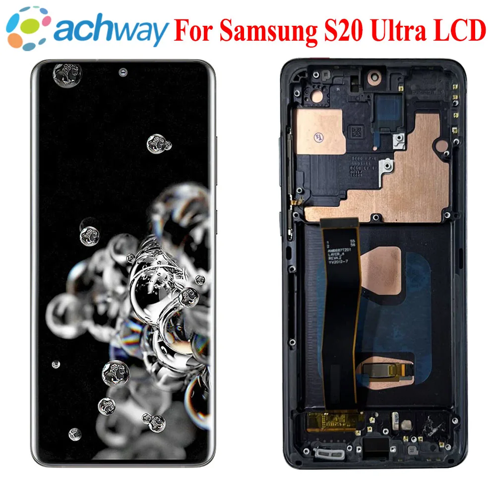 OLED-дисплей 6,9 дюйма для Samsung Galaxy S20 Ultra LCD G988, сенсорный экран с рамкой и дигитайзером в сборе для Samsung S20 Ultra 5G LCD
OLED-дисплей 6,9 дюйма для Samsung Galaxy S20 Ultra LCD G988, сенсорный экран с рамкой и дигитайзером в сборе для Samsung S20 Ultra 5G LCD