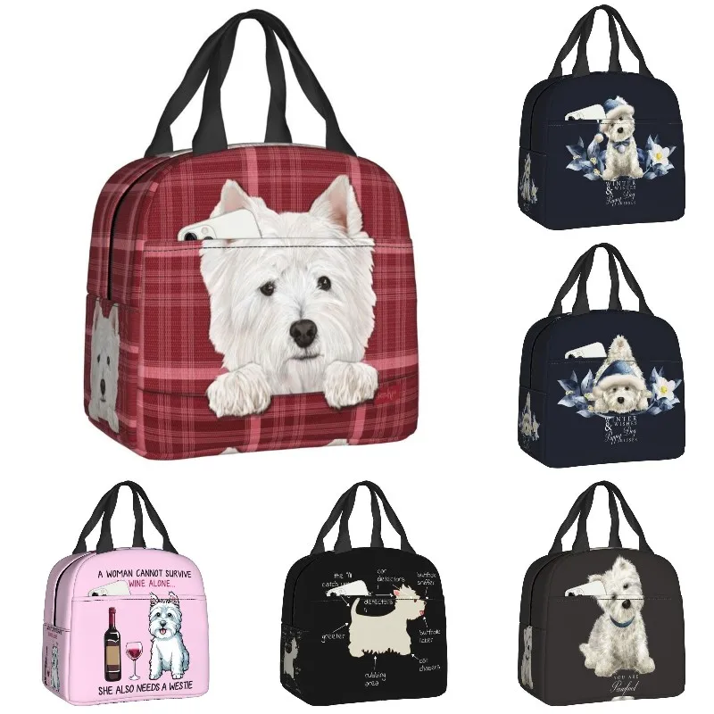 Custom West Highland White Terrier Dog Lunch Bag Women Cooler Thermal Insulated Lunch Box for Student School
Custom West Highland White Terrier Dog Lunch Bag Women Cooler Thermal Insulated Lunch Box for Student School