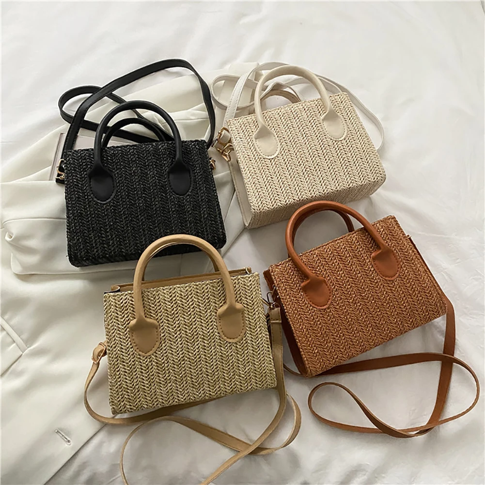 Straw Beach Tote Shoulder Bags Women Handmade Woven Leather Lady Crossbody Bag for Women Traveling Shopping
Straw Beach Tote Shoulder Bags Women Handmade Woven Leather Lady Crossbody Bag for Women Traveling Shopping