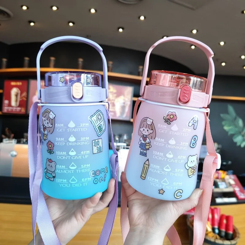 1.1L Portable Large-Capacity Water Bottle Time Marker Leak-Proof BPA Frosted Cup For Outdoor Sports Drinking Bottle With Straw
1.1L Portable Large-Capacity Water Bottle Time Marker Leak-Proof BPA Frosted Cup For Outdoor Sports Drinking Bottle With Straw