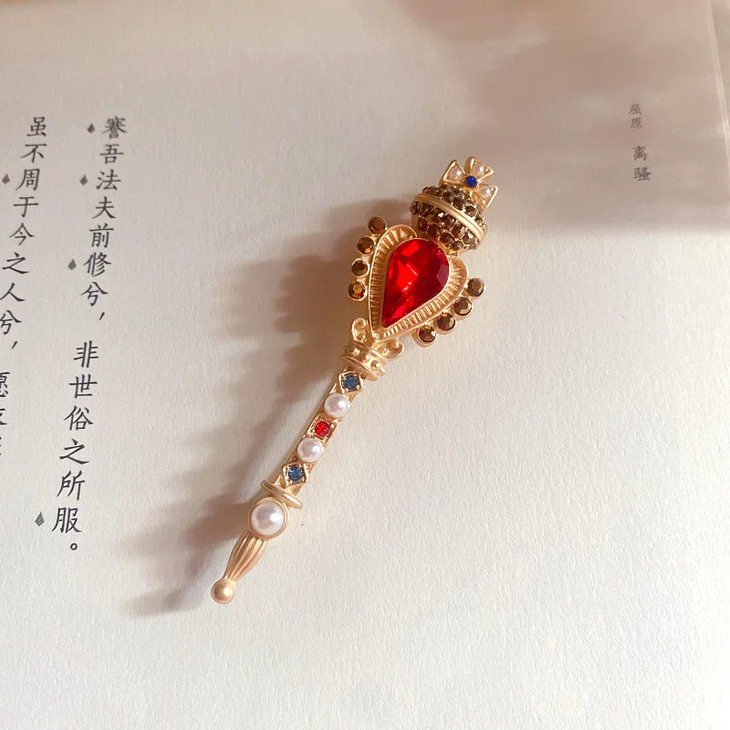 Retro Palace Antique Magic Wand Rhinestone Colorful Brooch Simple and Exquisite Temperament Pin Charm Jewelry
Retro Palace Antique Magic Wand Rhinestone Colorful Brooch Simple and Exquisite Temperament Pin Charm Jewelry