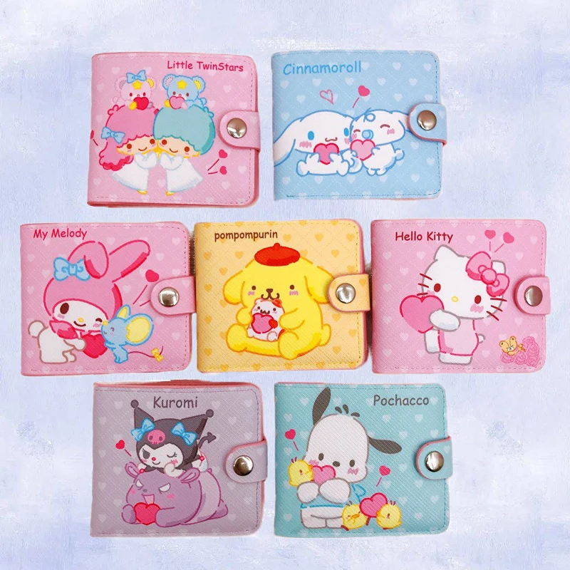 Anime Cartoon Wallet Sanrio Hello Kittys Cinnamoroll Cute Kuromi Pochacco Pattern Button Card Holder Coin Storage Bag Toy Gifts
Anime Cartoon Wallet Sanrio Hello Kittys Cinnamoroll Cute Kuromi Pochacco Pattern Button Card Holder Coin Storage Bag Toy Gifts