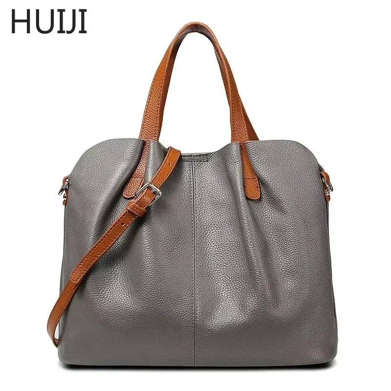 Handbags Genuine Leather Fashion Women Handbag Casual Tote Large Capacity Elegant Lady Shoulder Crossbody Bags Black Grey
Handbags Genuine Leather Fashion Women Handbag Casual Tote Large Capacity Elegant Lady Shoulder Crossbody Bags Black Grey