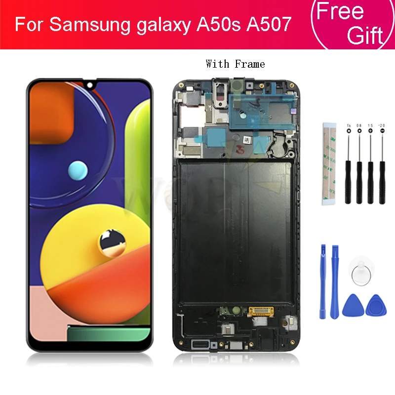 Super AMOLED для Samsung Galaxy A50s ЖК сенсорный экран дигитайзер в сборе + рамка A507 A507F/DS A507F сменный экран дисплея
Super AMOLED для Samsung Galaxy A50s ЖК сенсорный экран дигитайзер в сборе + рамка A507 A507F/DS A507F сменный экран дисплея
