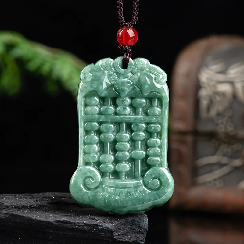 Hot Selling Natural Jade Bean Green Wishful Abacus Pendant Jadeite Charm Necklace Exquisite Jewelry Fashion Accessories Gifts 
Hot Selling Natural Jade Bean Green Wishful Abacus Pendant Jadeite Charm Necklace Exquisite Jewelry Fashion Accessories Gifts