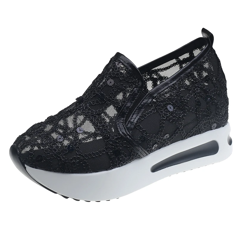 Lace Women Shoes Spring Summer Wedges Shoes for Women Black White Breathable Lace Flower Sneakers Women Loafers White Size 42
Lace Women Shoes Spring Summer Wedges Shoes for Women Black White Breathable Lace Flower Sneakers Women Loafers White Size 42