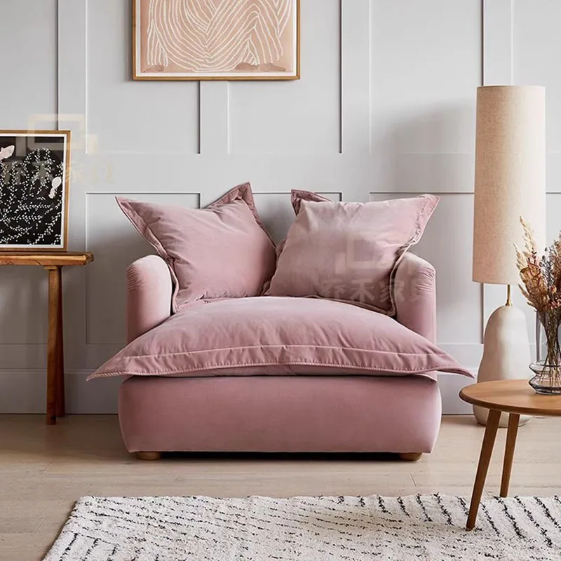 European Pink Sofa Chair Arm Soft Comfort Lazy Beauty Salon Living Room Chairs Elegant Waiting Women Poltrona Room Furniture
European Pink Sofa Chair Arm Soft Comfort Lazy Beauty Salon Living Room Chairs Elegant Waiting Women Poltrona Room Furniture