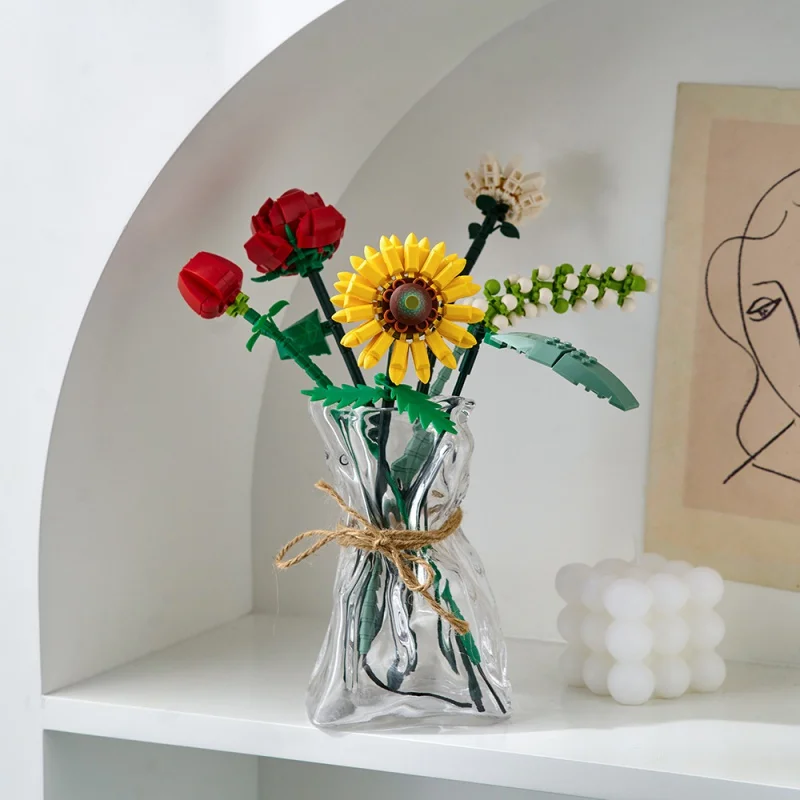 Creative Home Decoration Romantic Flower Bouquet Building Block Gift for Girlfriend Simulation Modern Rose Living Room Decor
Creative Home Decoration Romantic Flower Bouquet Building Block Gift for Girlfriend Simulation Modern Rose Living Room Decor