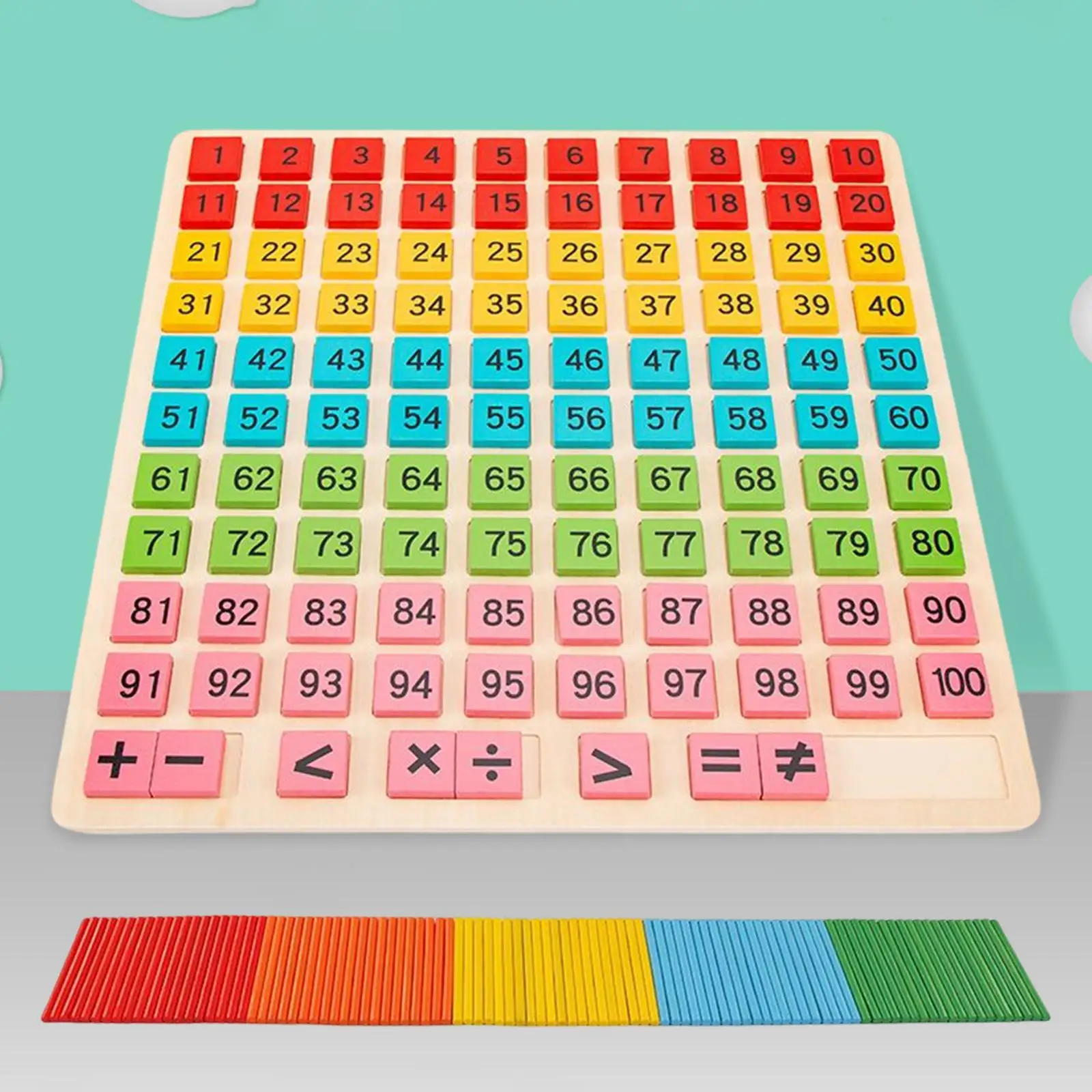 Wooden Multiplication & Math Table Board Game 1-100 Consecutive Numbers Math Toys Math Numbers Blocks Building for Toddlers Kids
Wooden Multiplication & Math Table Board Game 1-100 Consecutive Numbers Math Toys Math Numbers Blocks Building for Toddlers Kids
