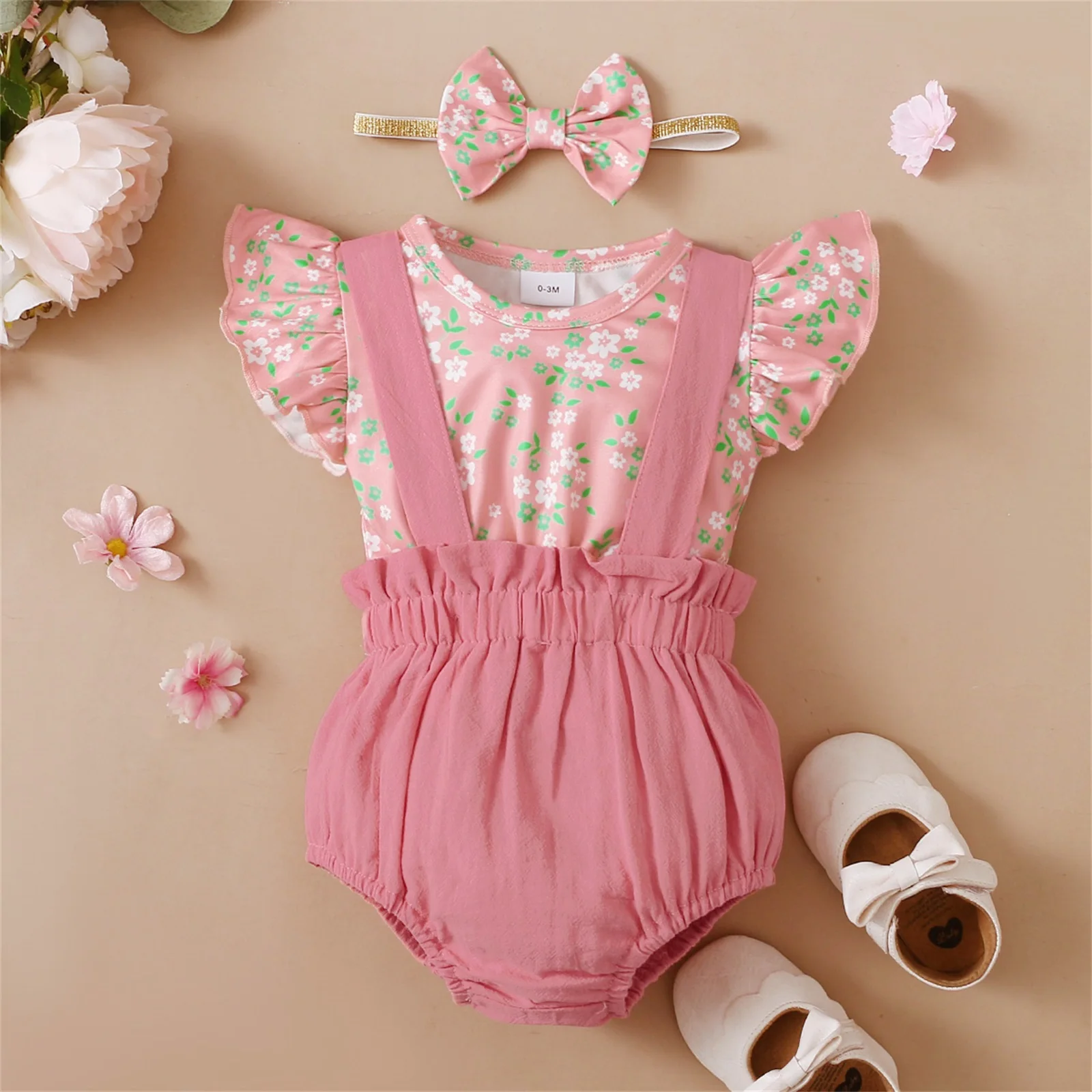 Newborn Infant Baby Girls Clothes Set Floral Print Romper Ruffle Shorts Overalls Bow Headband Outfits Summer Clothing D01
Newborn Infant Baby Girls Clothes Set Floral Print Romper Ruffle Shorts Overalls Bow Headband Outfits Summer Clothing D01