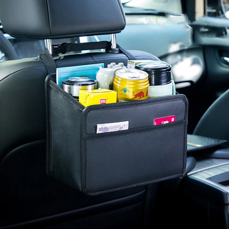 Seat Back Storage Bag In Car PU Leather Hanging Trash Can Mobile Phone High Capacity Stowing Tidying Auto Accessories
Seat Back Storage Bag In Car PU Leather Hanging Trash Can Mobile Phone High Capacity Stowing Tidying Auto Accessories