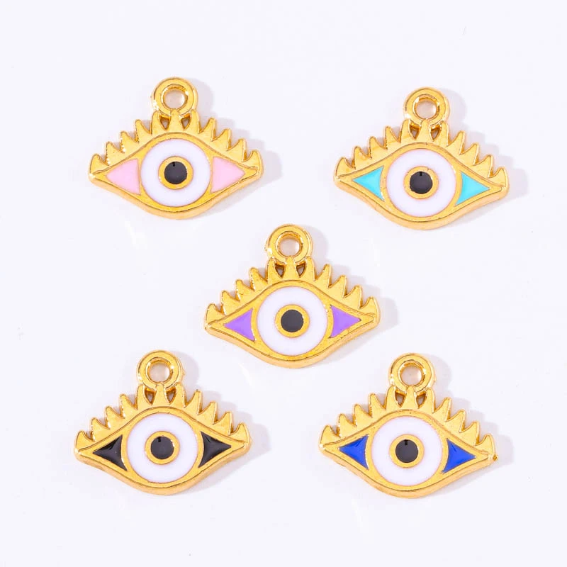 10Pcs/Lots Gold Colour Alloy Enamel Devil'S Eye Pendant Diy Necklace Earrings Bracelet Stainless Steel Charms For Jewelry Making
10Pcs/Lots Gold Colour Alloy Enamel Devil'S Eye Pendant Diy Necklace Earrings Bracelet Stainless Steel Charms For Jewelry Making