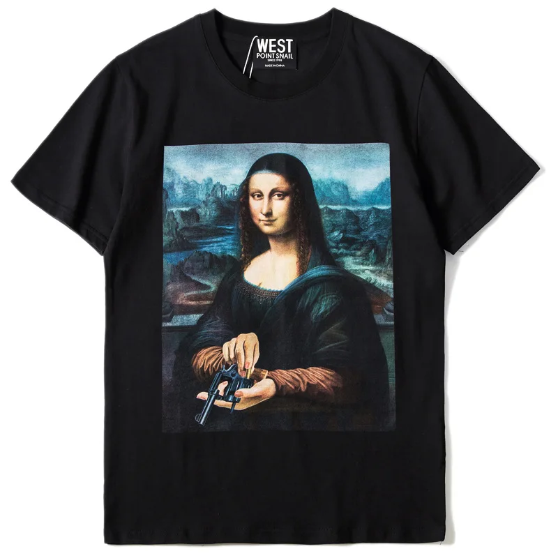 New High 2021 Punk Men Fashion T Shirts Mona Lisa Revolver T-Shirt Hip Hop Skateboard Street Cotton T-Shirts Tee Top #J31
New High 2021 Punk Men Fashion T Shirts Mona Lisa Revolver T-Shirt Hip Hop Skateboard Street Cotton T-Shirts Tee Top #J31