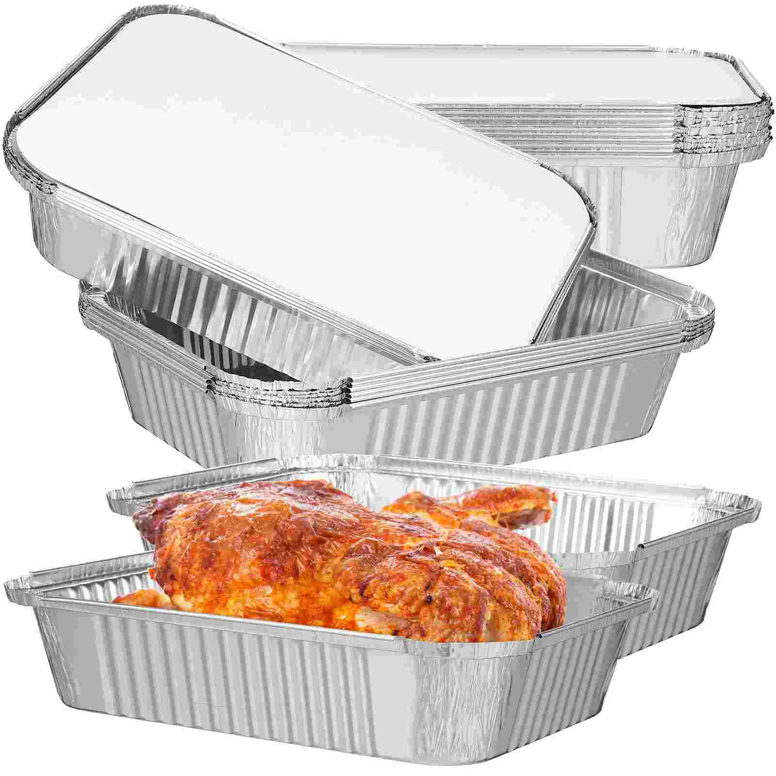 20 Pcs Freezer Containers Roasting Pan Disposable Baking Tray Aluminium Foil Trays Roasting Pan Lid Bakeware Cover Cooking Trays
20 Pcs Freezer Containers Roasting Pan Disposable Baking Tray Aluminium Foil Trays Roasting Pan Lid Bakeware Cover Cooking Trays