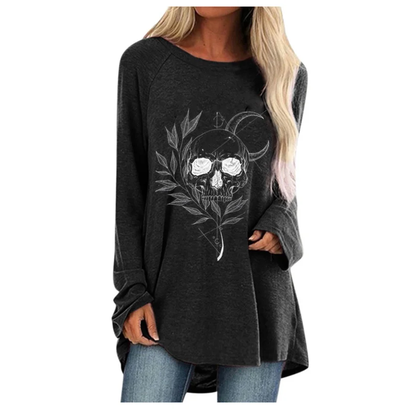 Hoodies 2022 Halloween Crew Neck Skull Print Loose Long Sleeve T-shirt Medium Long Pullover Sudaderas Para Mujer Anime
Hoodies 2022 Halloween Crew Neck Skull Print Loose Long Sleeve T-shirt Medium Long Pullover Sudaderas Para Mujer Anime