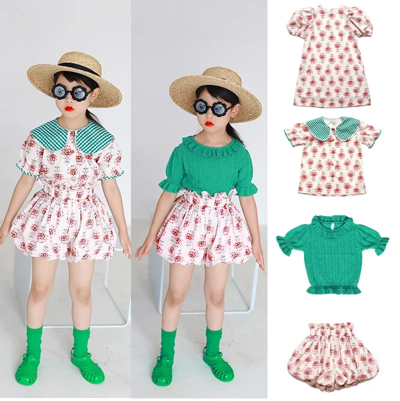 Girls T-Shirts Short Sleeves Summer New Print Girls Dresses Green Girls Knitwear Short Sleeves Casual Girls Shorts Kids Clothing
Girls T-Shirts Short Sleeves Summer New Print Girls Dresses Green Girls Knitwear Short Sleeves Casual Girls Shorts Kids Clothing