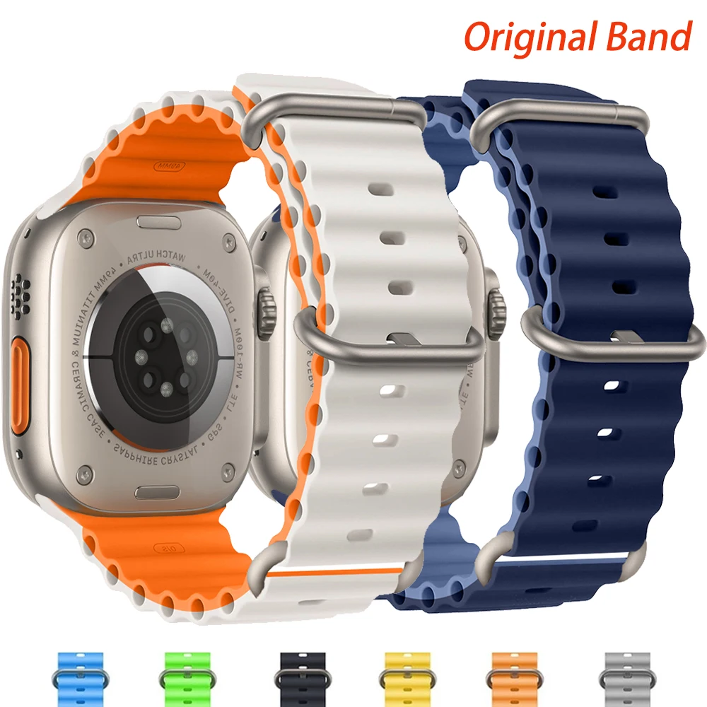 Original Ocean Strap For Apple watch band 44mm 49mm 45mm 41mm 40mm 42mm 44 40 mm 1:1 correa iWatch series 9 se 8 ultra 2 bands
Original Ocean Strap For Apple watch band 44mm 49mm 45mm 41mm 40mm 42mm 44 40 mm 1:1 correa iWatch series 9 se 8 ultra 2 bands
