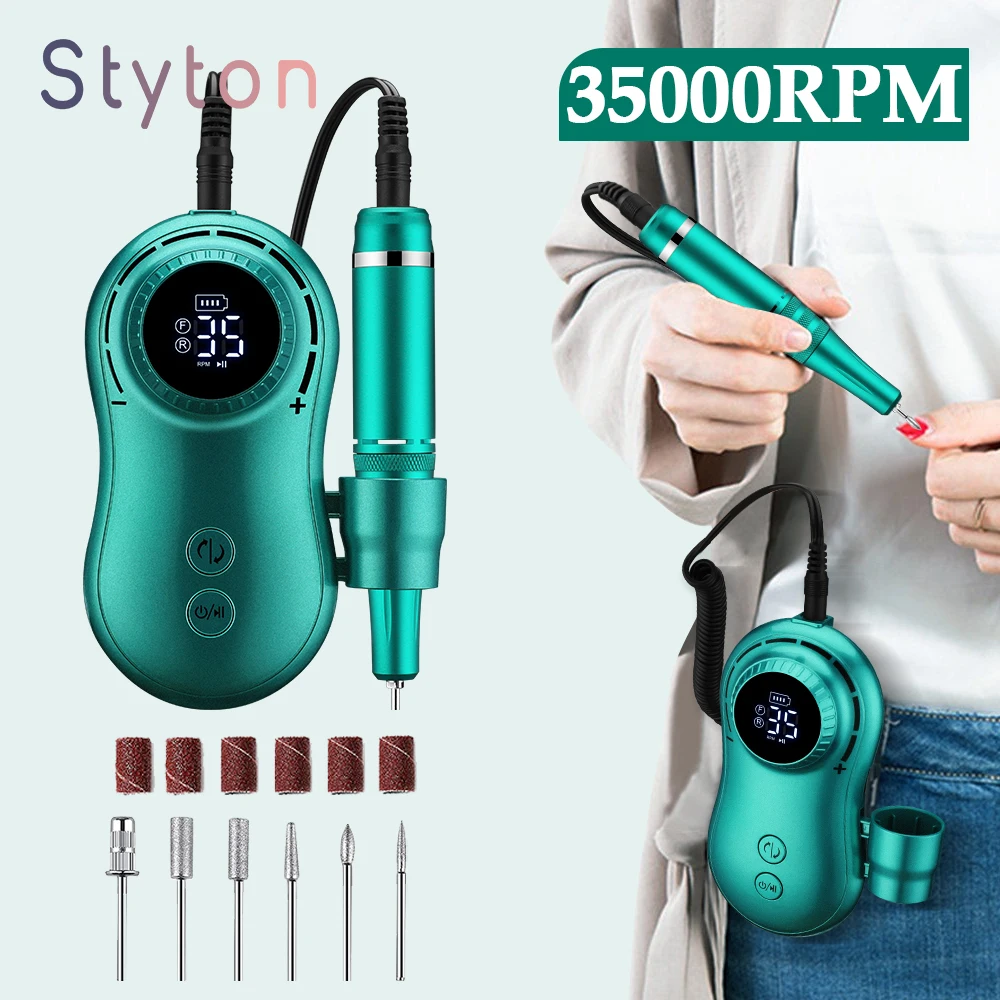 Styton 35000RPM Nail Drill Machine With LCD Display Rechargeable Nail Master For Manicure Portable Nail Drill Milling Machine
Styton 35000RPM Nail Drill Machine With LCD Display Rechargeable Nail Master For Manicure Portable Nail Drill Milling Machine