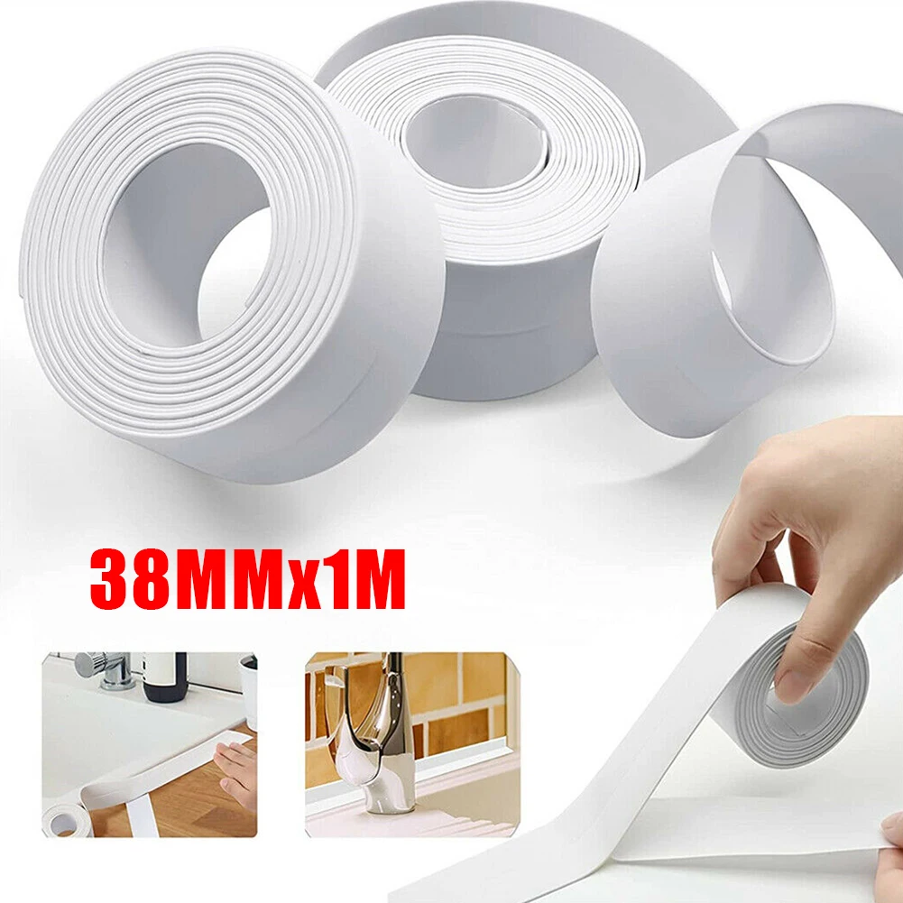 Bathroom Shower Sink Bath Sealing Tape Strip White PVC Waterproof Wall Sticker For Bathroom Kitchen Caulk Strip 1M X 38mm
Bathroom Shower Sink Bath Sealing Tape Strip White PVC Waterproof Wall Sticker For Bathroom Kitchen Caulk Strip 1M X 38mm