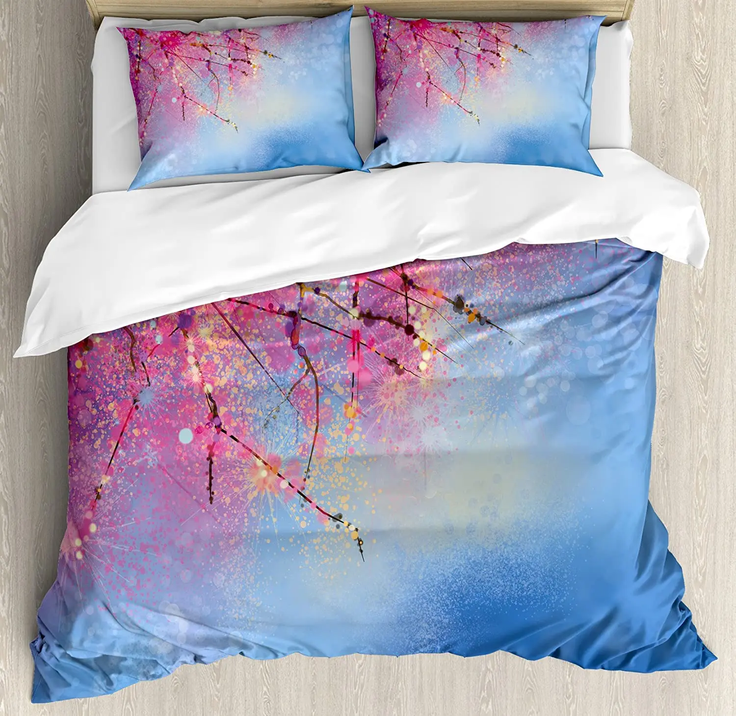 Watercolor Flower Home Decor Bedding Set Sakura Branches Ha 3pcs Duvet Cover Set Bed Set Quilt Cover Pillow Case Comforter Cover 
Watercolor Flower Home Decor Bedding Set Sakura Branches Ha 3pcs Duvet Cover Set Bed Set Quilt Cover Pillow Case Comforter Cover