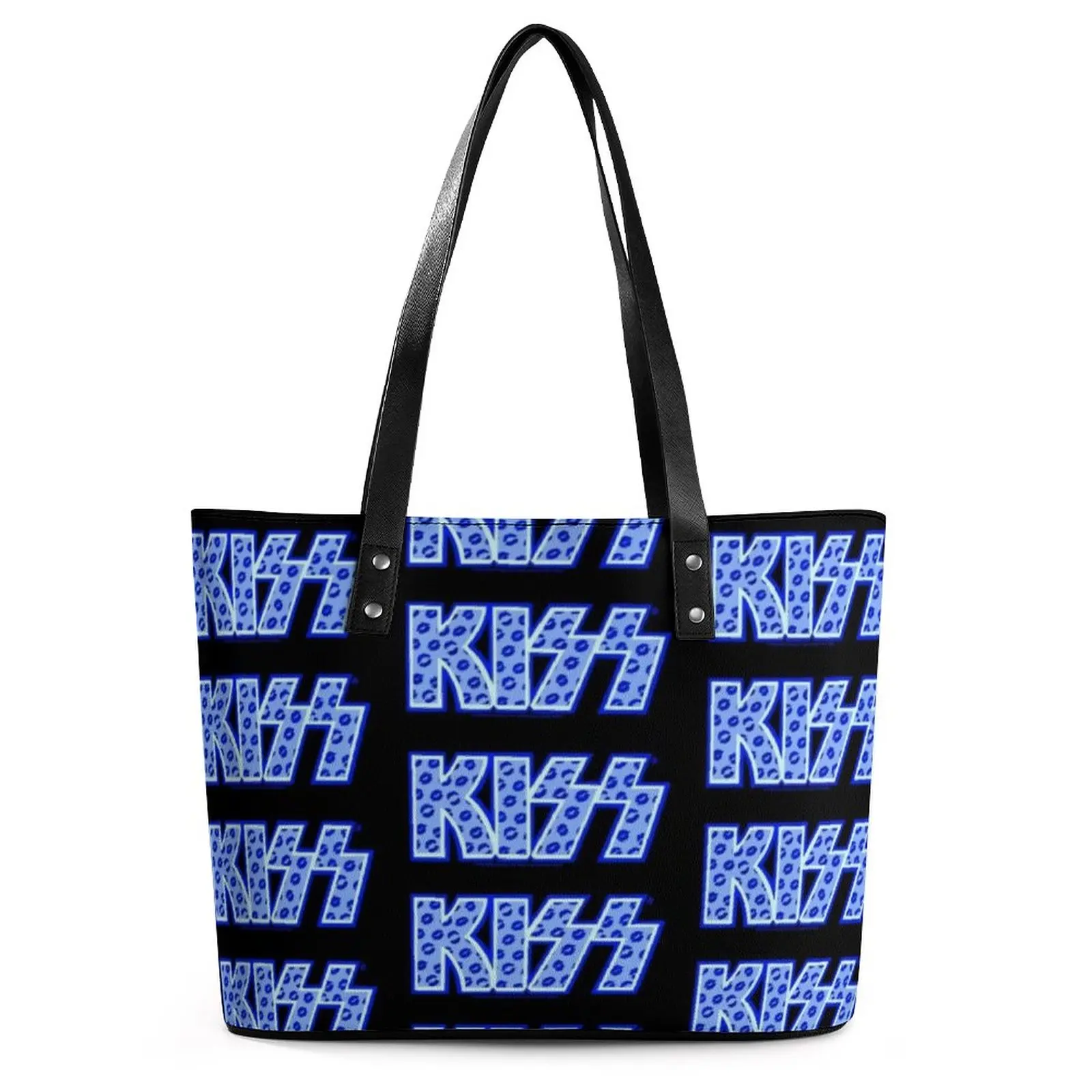Kiss Band Handbags Blue Lips Logo Leisure Shoulder Bag School PU Leather Tote Bag Lady Ziplock Print Shopper Bags
Kiss Band Handbags Blue Lips Logo Leisure Shoulder Bag School PU Leather Tote Bag Lady Ziplock Print Shopper Bags