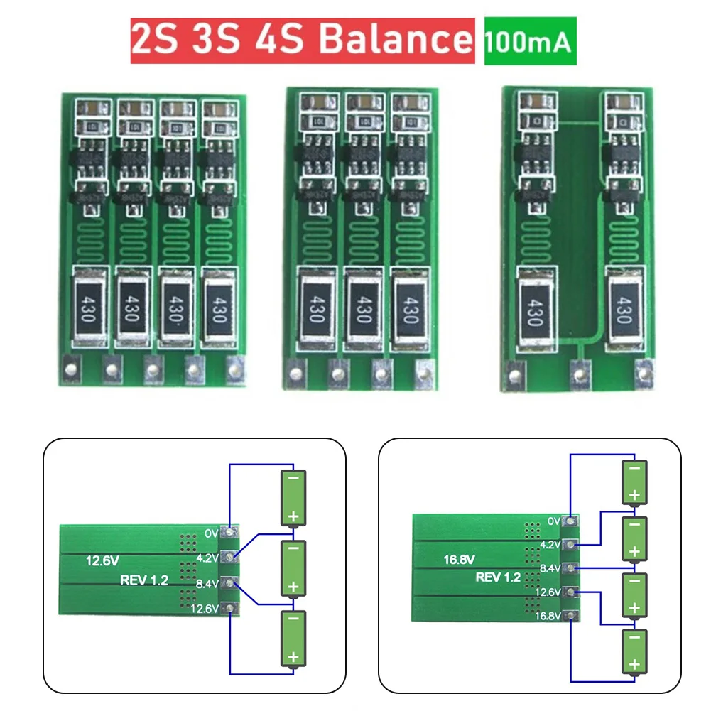 `2S 3S 4S 100MA Lithium Battery Balance Board 18650 Li-ion Battery Balancing Board Balancer Current Power Tool Accessories
`2S 3S 4S 100MA Lithium Battery Balance Board 18650 Li-ion Battery Balancing Board Balancer Current Power Tool Accessories