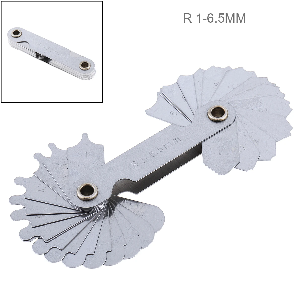 Screw Pitch Gauge 32pcs/set Stainless Steel Radius Gauge Sample R Gauge with 1-6.5 Blades Range for Industrial Measurement
Screw Pitch Gauge 32pcs/set Stainless Steel Radius Gauge Sample R Gauge with 1-6.5 Blades Range for Industrial Measurement